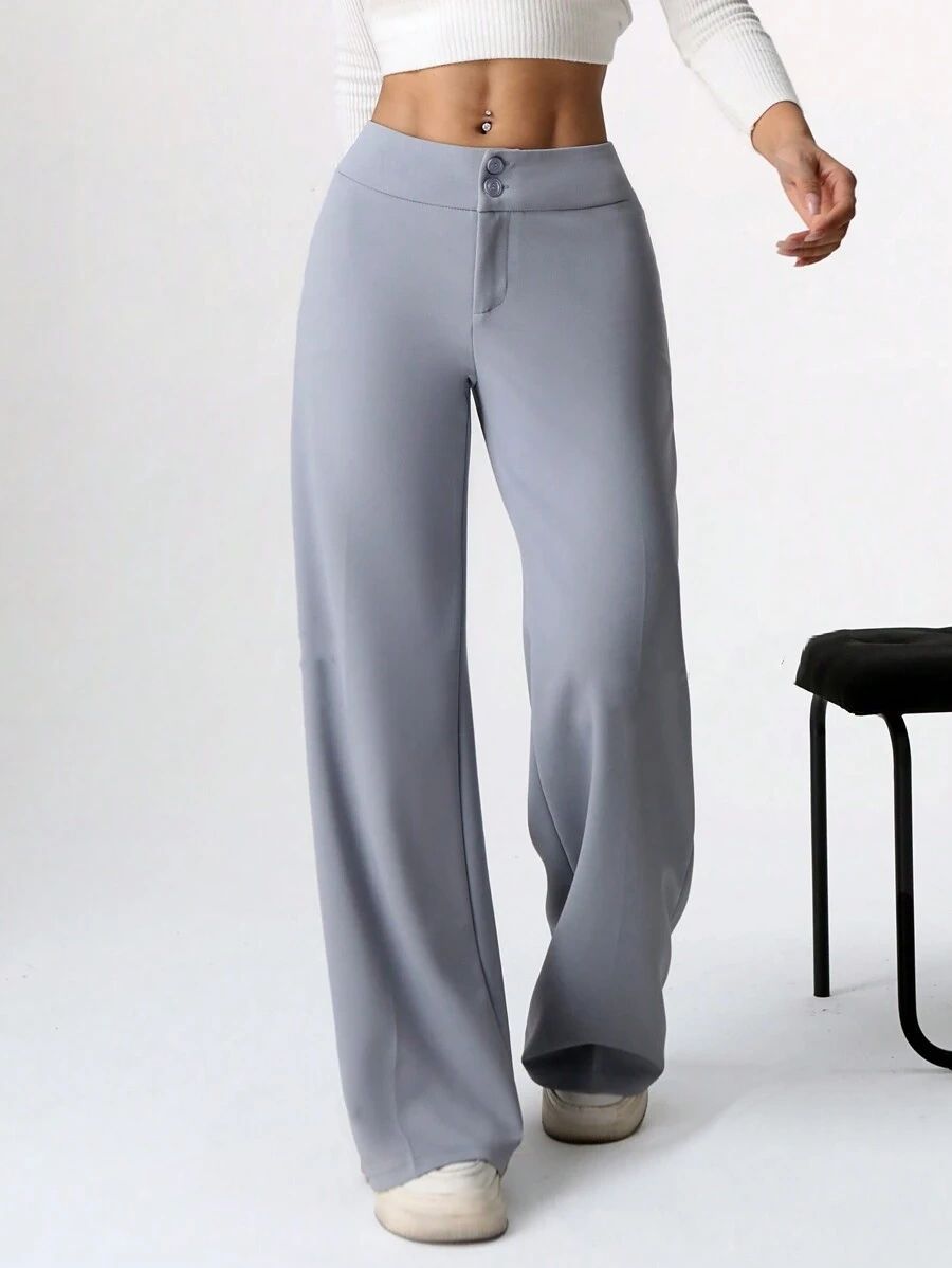 Black High Waist Wide Leg Palazzo Pants for Women
