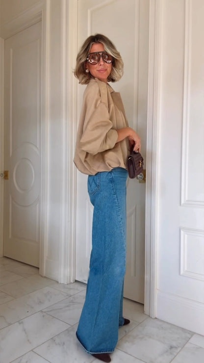 Women's Faux Suede Batwing Cropped Jacket
