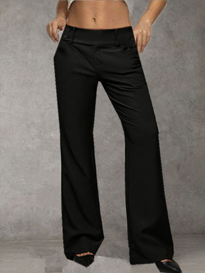 Women's High Waist Flare Pants Stretch Dress Trousers