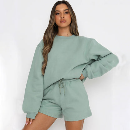Women's Oversized Sweatshirt & Shorts Lounge Set