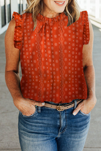 Boho Floral Print V Neck Summer Loose Blouse Shirts