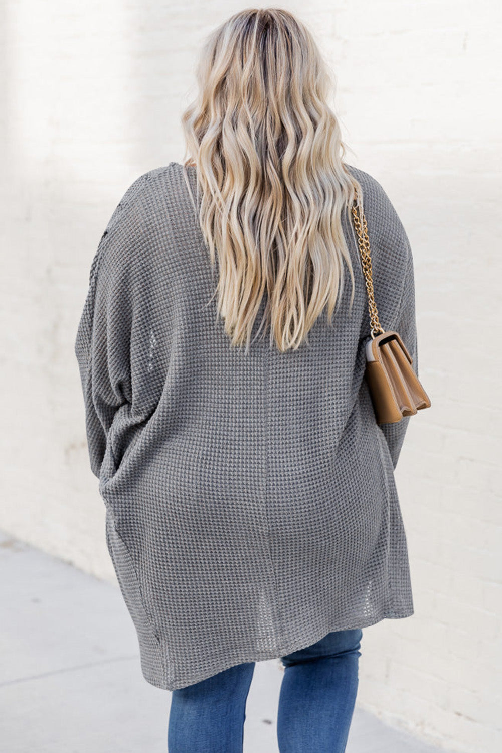 Loose Cardigan Long Sleeve Sweaters Coat With Pockets