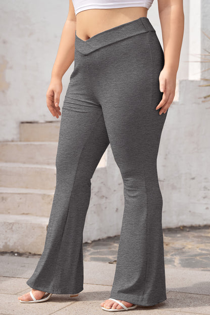 Cross Yoga Workout High Waist Wide Leg Flared Pants