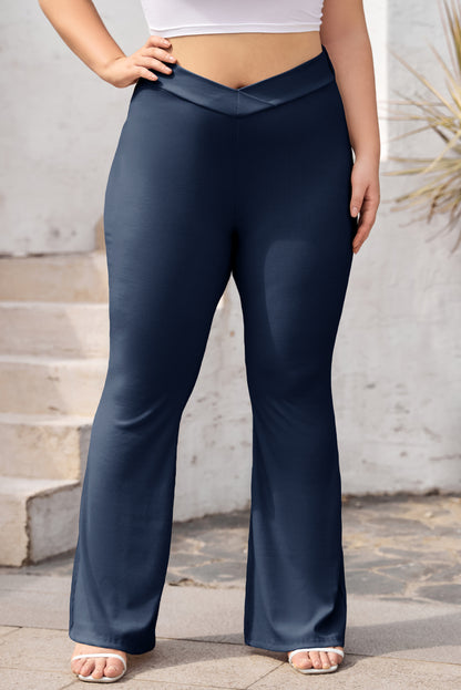 Cross Yoga Workout High Waist Wide Leg Flared Pants