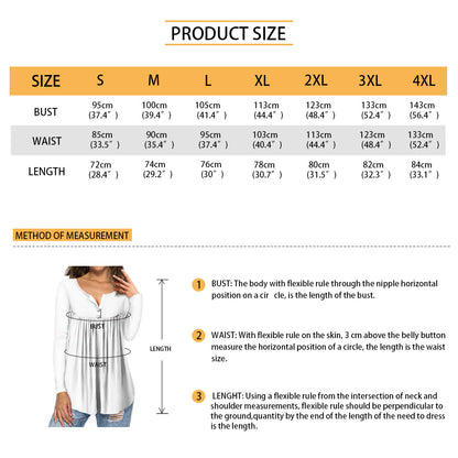 Women's Casual Large Round Neck Long Sleeve T-Shirt