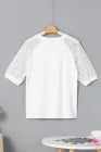 Thanksgiving Cute Ghost Pumpkin Graphic Tee with Lace Sleeves