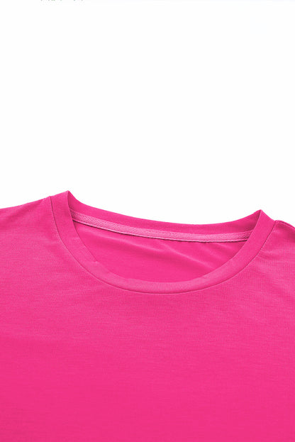 White Casual Crew Neck Short Sleeve Basic Tee