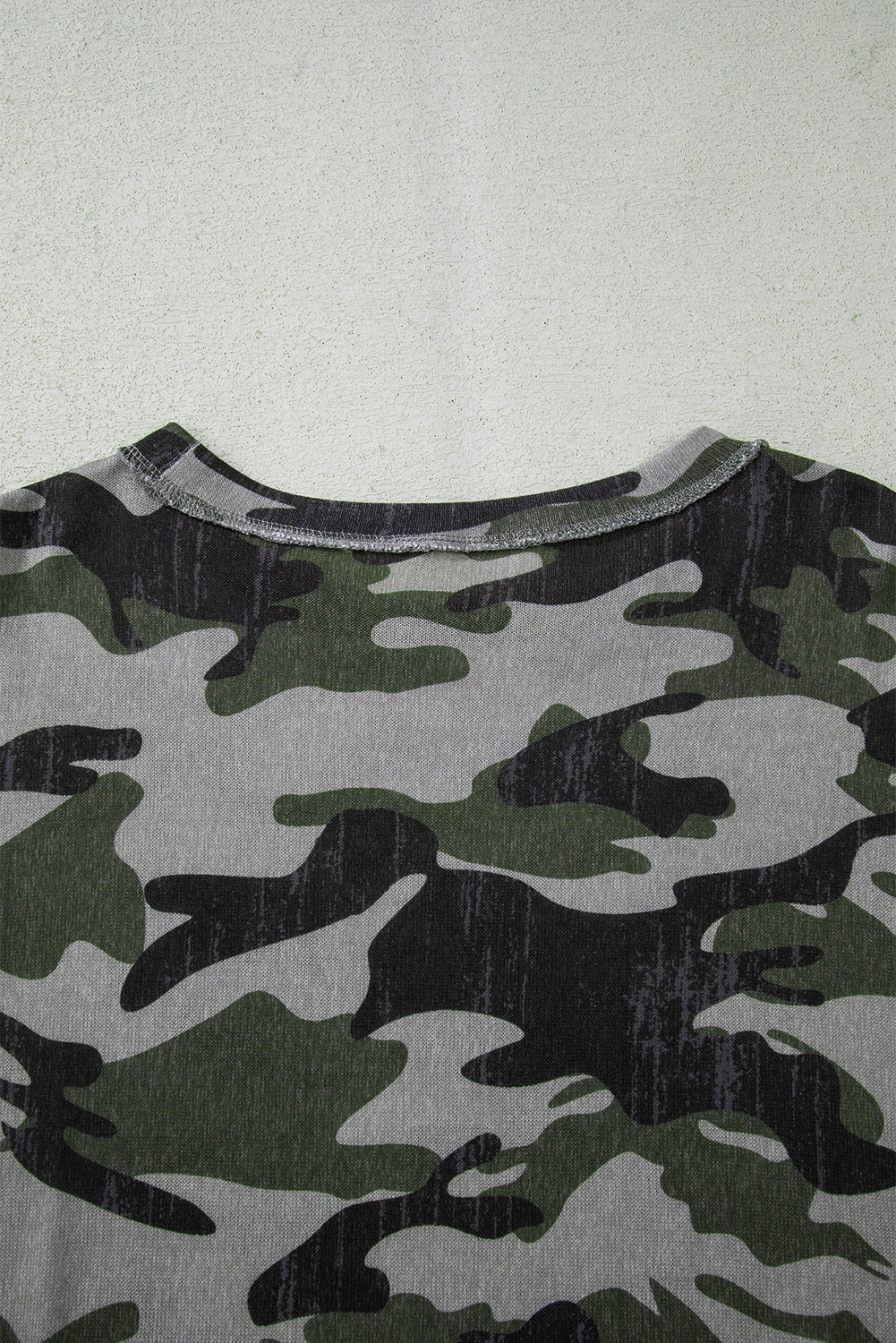 Retro Camo Drop Shoulder Oversized Sweatshirt for Women