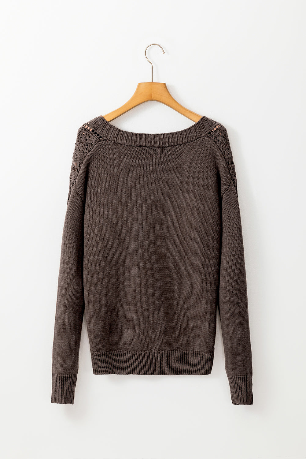 Canton Open Knit Drop Shoulder Sweater Cardigan