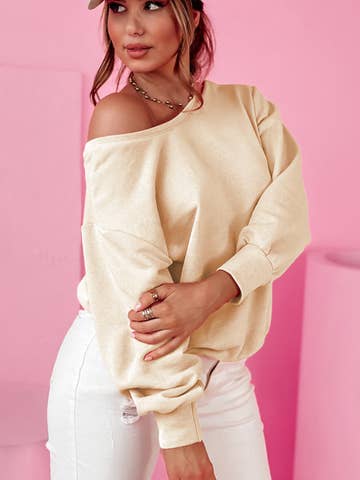 Bowknot Dewback Round Neck Sweatshirt