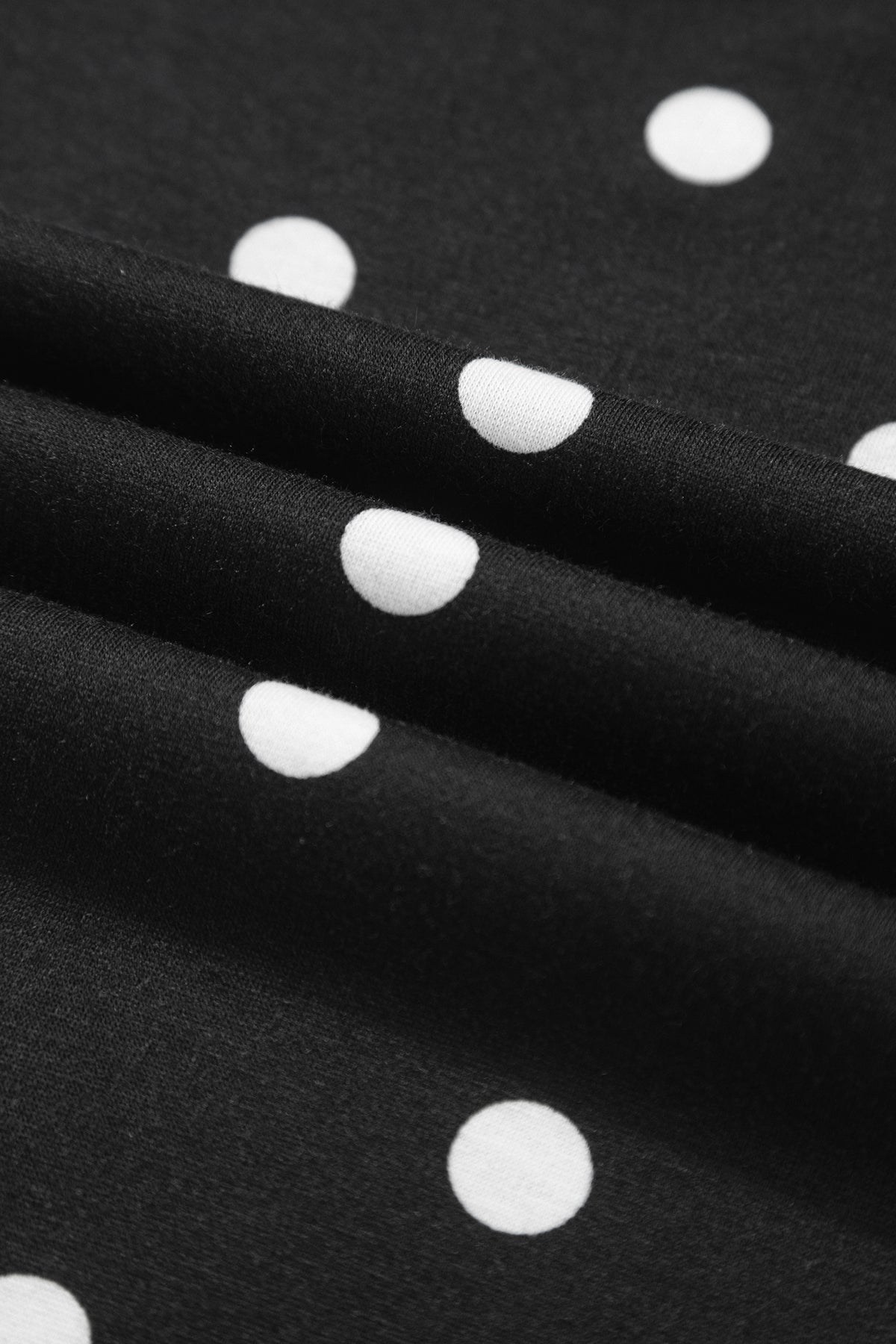Polka Dot Puff Sleeve Wide Leg Two Piece Pants Set