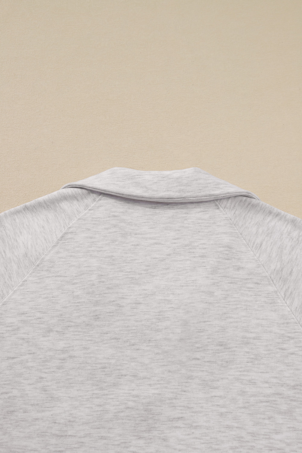 Light Grey Polo Collar Pullover & Drawstring Sweatpants Set