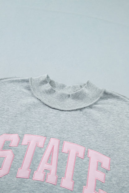 Game Day STATE Embroidered Mock Neck Sweatshirt