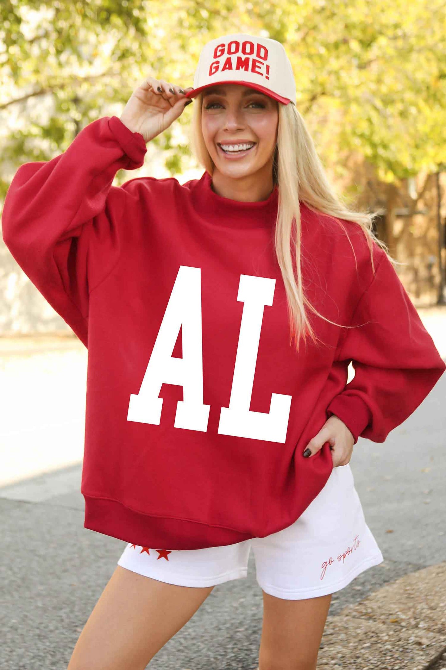 Alabama AL Reversible Game Day Mock Neck Sweatshirt