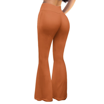 Orange Bottom Line Women's Rugby Fitted Casual Pants