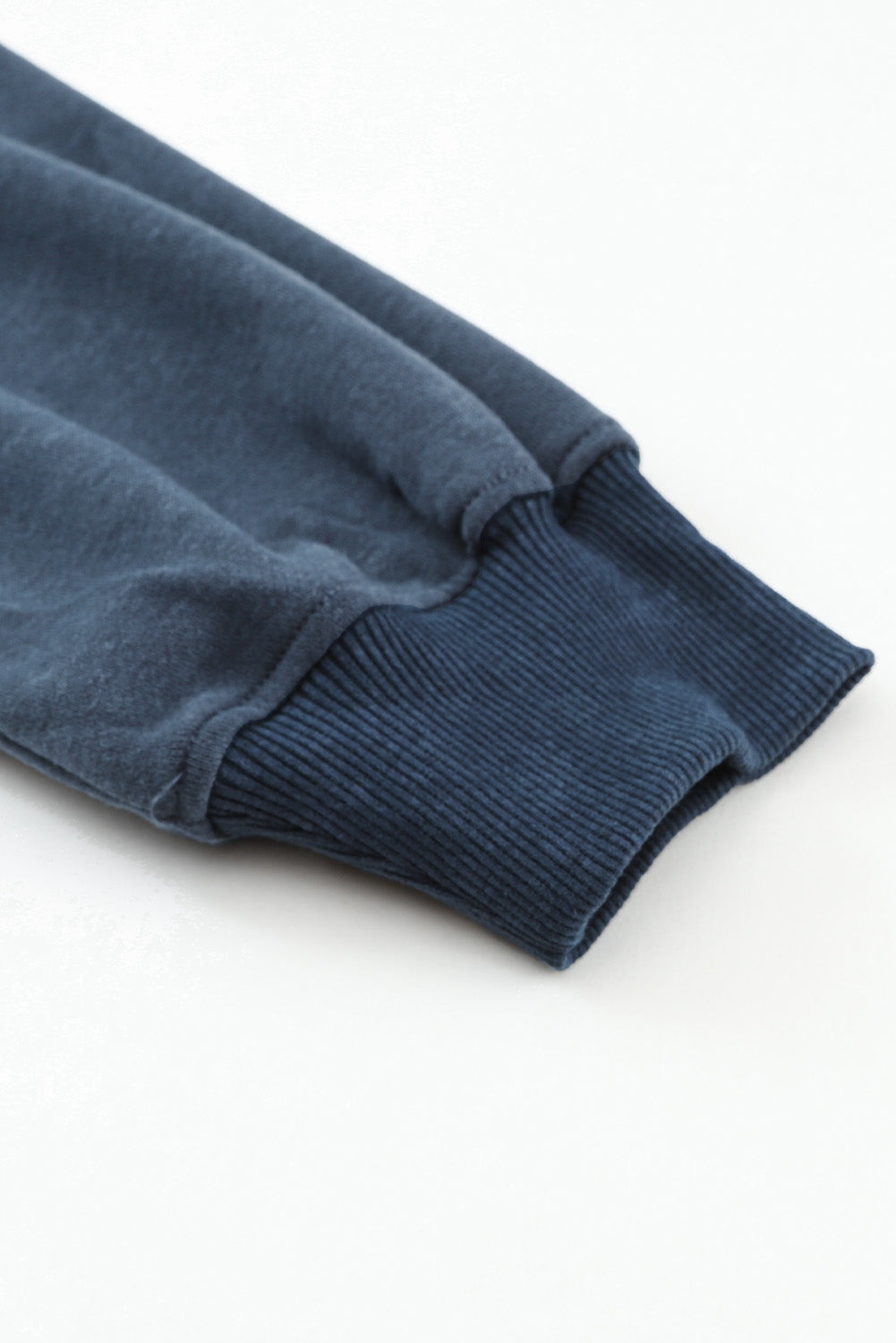 Washed Sky Blue Drop Shoulder Crew Neck Sweatshirt