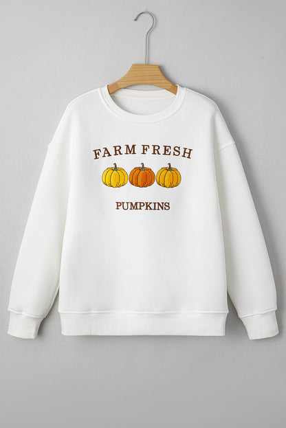 Farm Fresh Pumpkins Graphic Fall Thanksgiving Sweatshirt