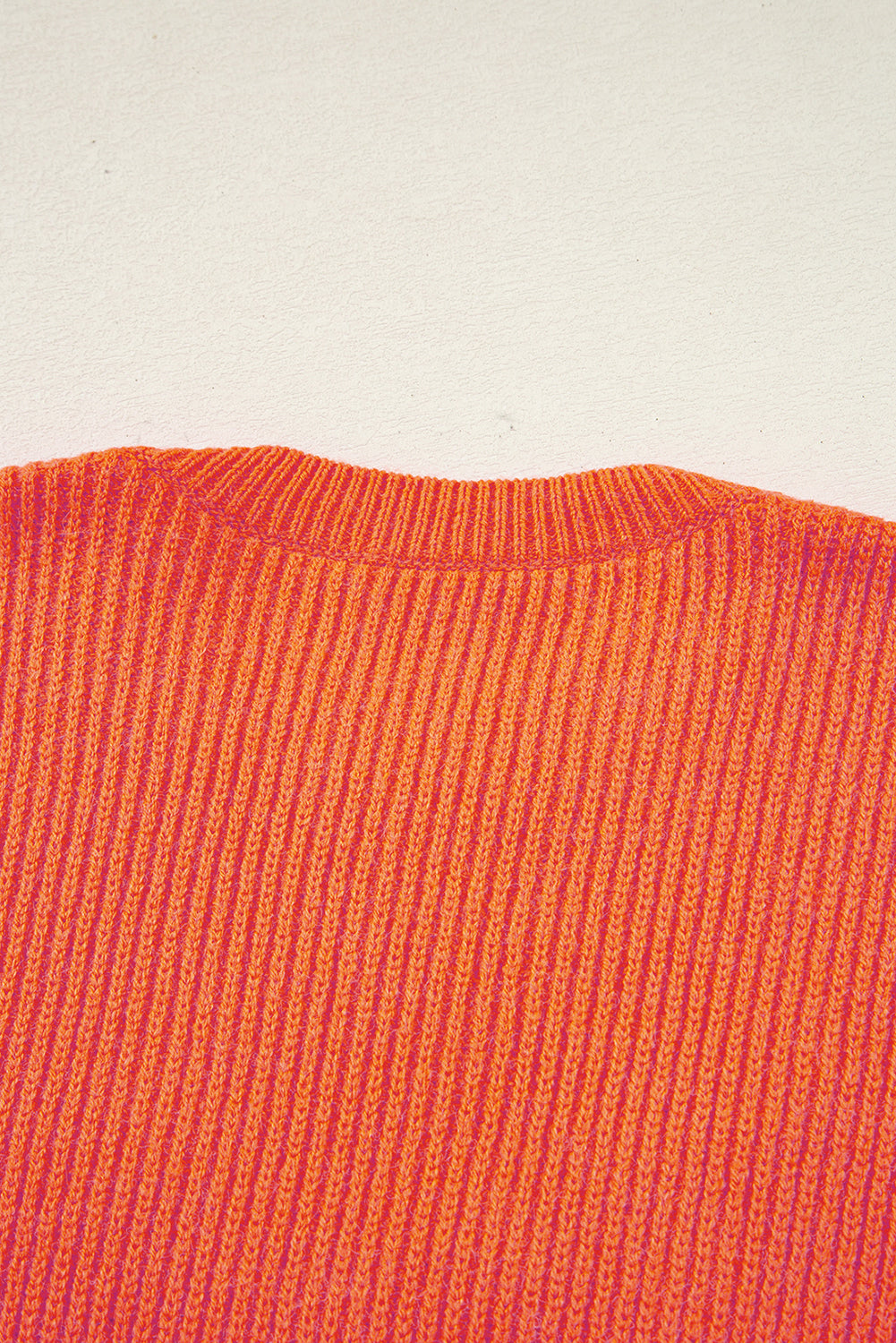 Orange Thankful for My Queens Ribbed Knit Sweater