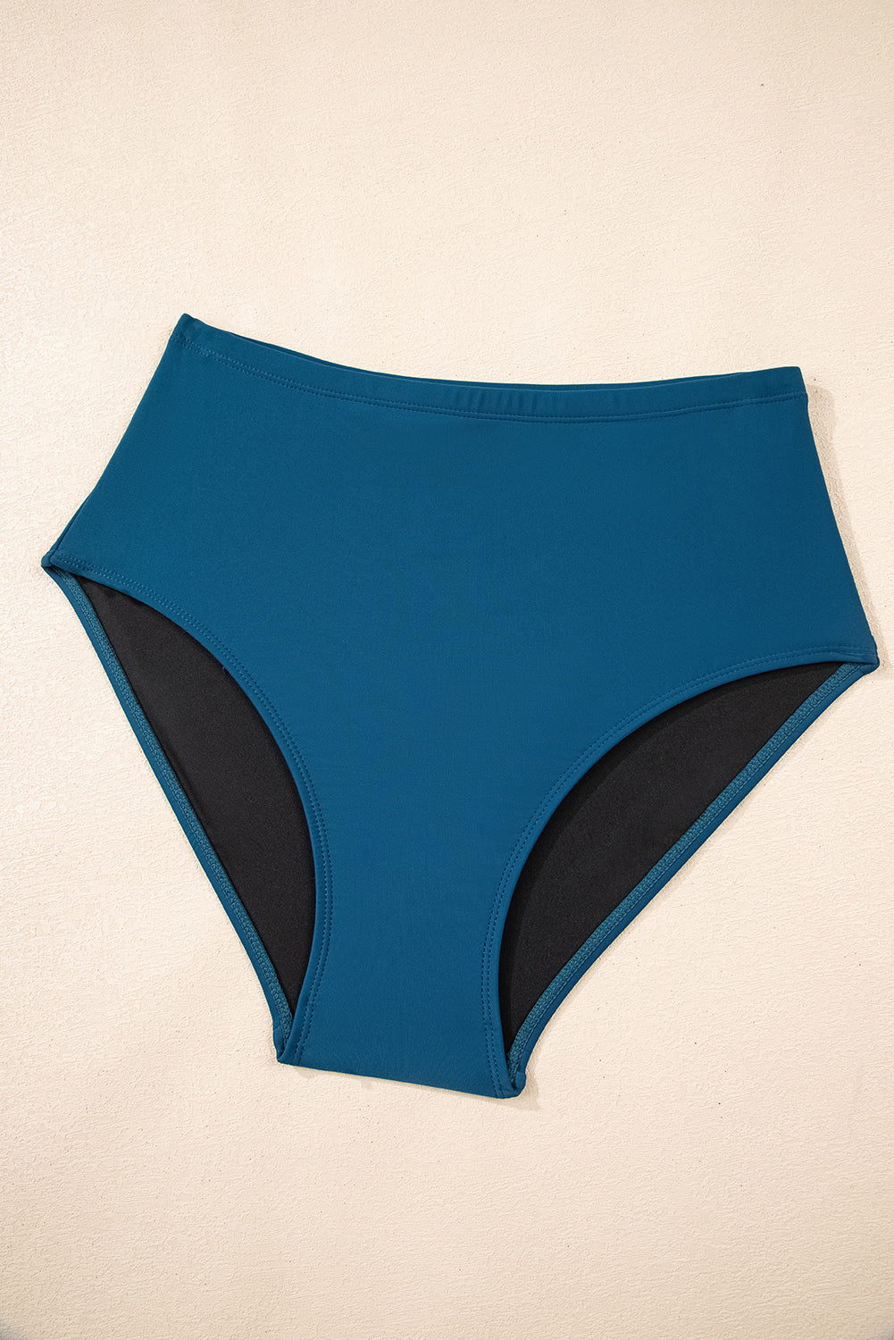 Navy Ricrac Trim Flared Spaghetti Strap Tankini Set