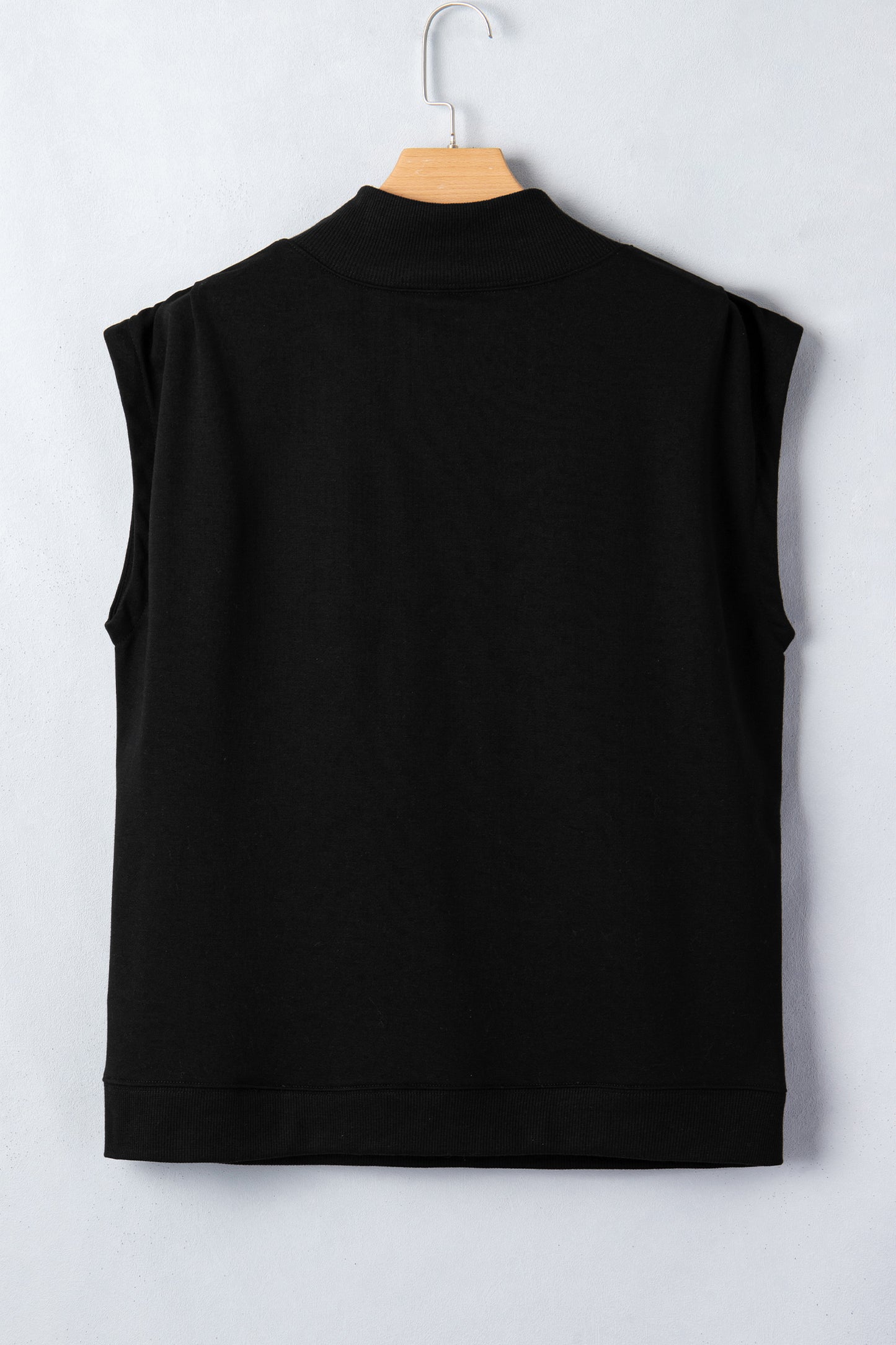 High Neck Cap Sleeve Loose Casual Top