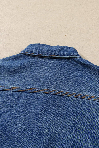 Sail Blue Vintage Wash Western Shift Denim Jacket