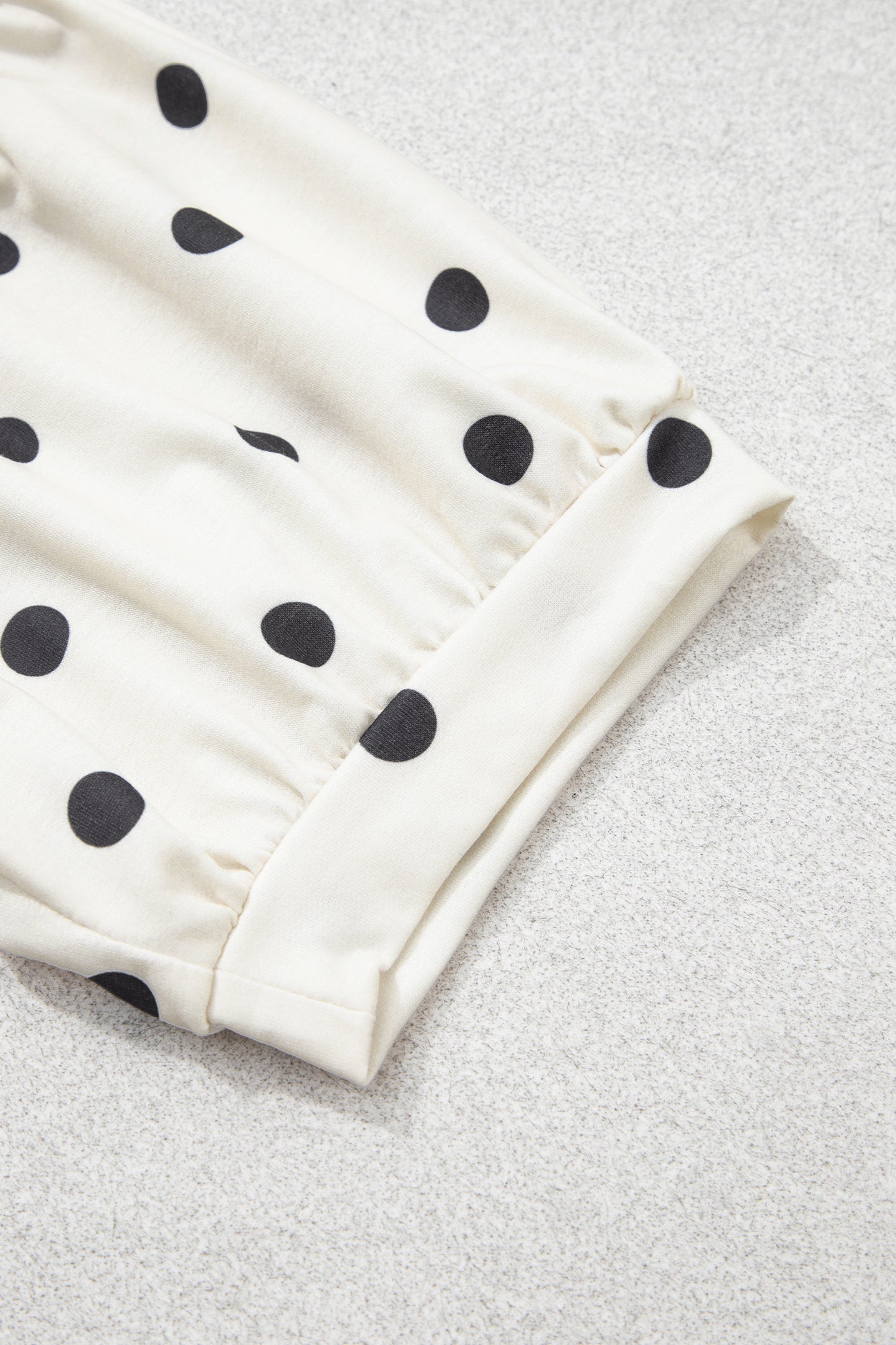 Polka Dot Puff Sleeve Wide Leg Two Piece Pants Set