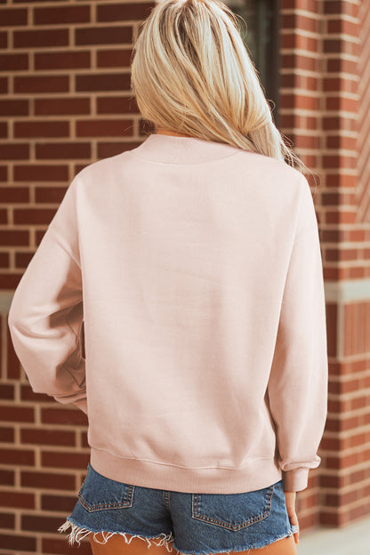 Pink Easter Bunny Chenille Patch Sweatshirt