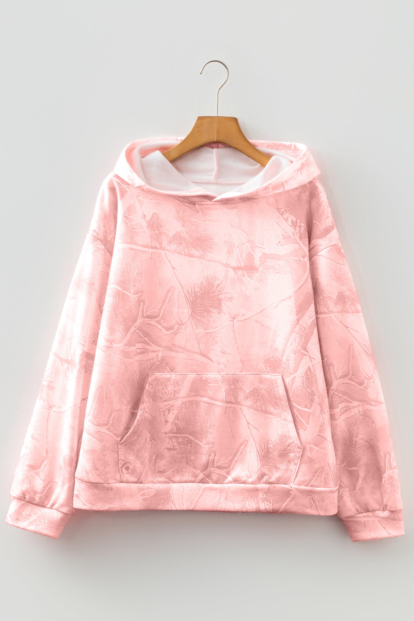 Woodland Camo Oversized Hoodie Pullover for Women