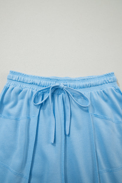 Boxy Tee and Wide Leg Pants Lounge Set Casual Outfit