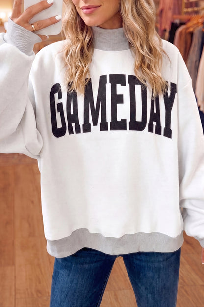 Gameday Graphic High Neck Reversible Sweatshirt