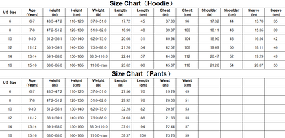 Kids Striped Hoodie and Pants Set, Cozy Fall Winter Outfit