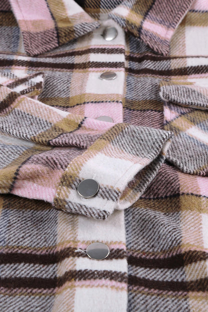 Plaid Button Down Oversized Shacket