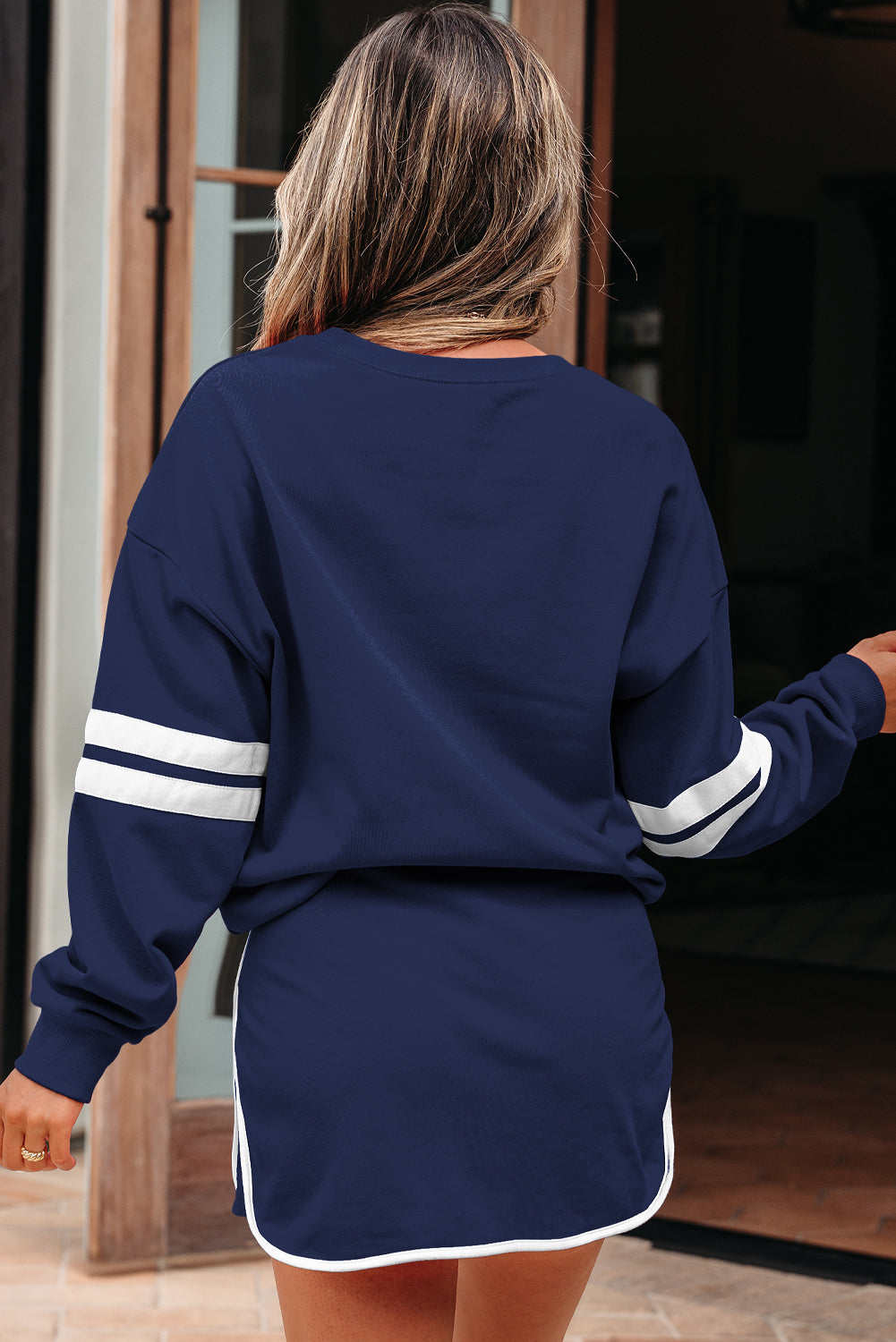 Orange Game Day Varsity Sweatshirt & Skort Set