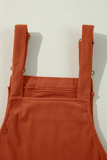 Sleeveless Corduroy Jumper Dress with Utility Pockets