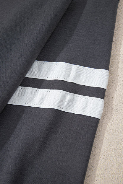 Varsity Stripe Drop Shoulder Oversized Women’s Sweatshirt