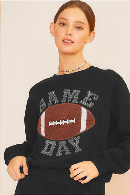 Game Day Football Graphic Pullover Shorts Lounge Set