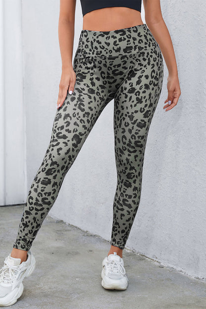 Leopard Print High Waist Pilates Workout Leggings