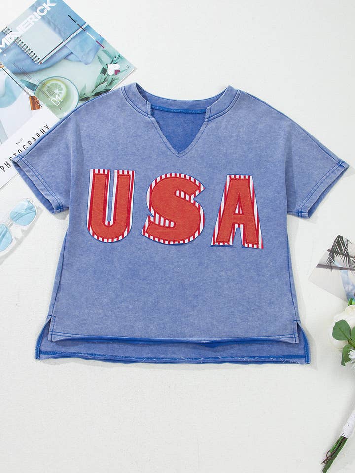 USA Patriotic 4th of July Flag Day Graphic Tee