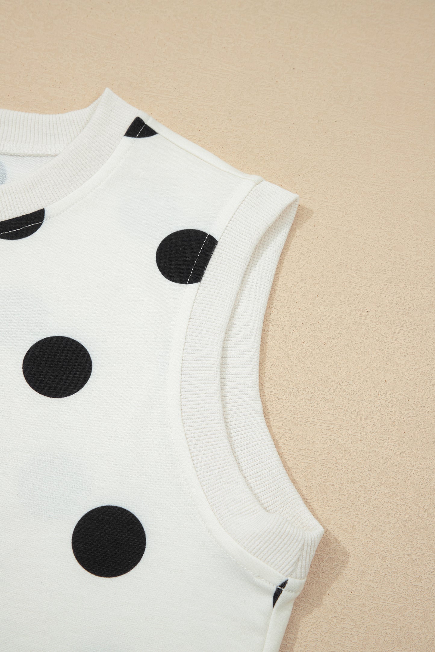 Polka Dot Tank Top Split Skort 2 Piece Lounge Set