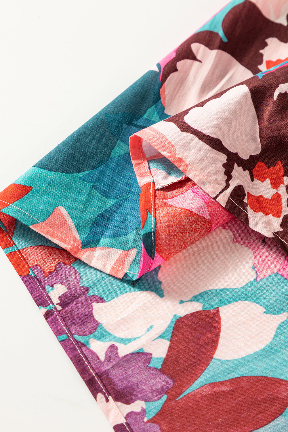 Floral Puff Sleeve V-Neck Blouse – Boho Summer Top