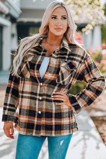 Plaid Button Down Oversized Shacket