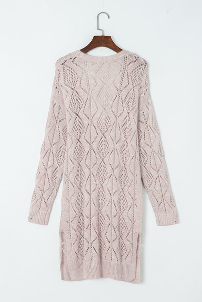 Hollow-out Openwork Knit Cardigan