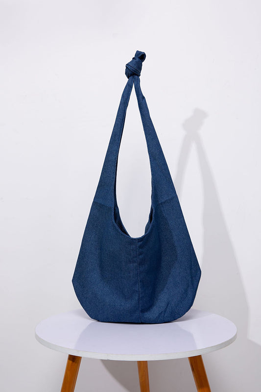 Vintage Denim Canvas Shoulder Tote Bag for Women