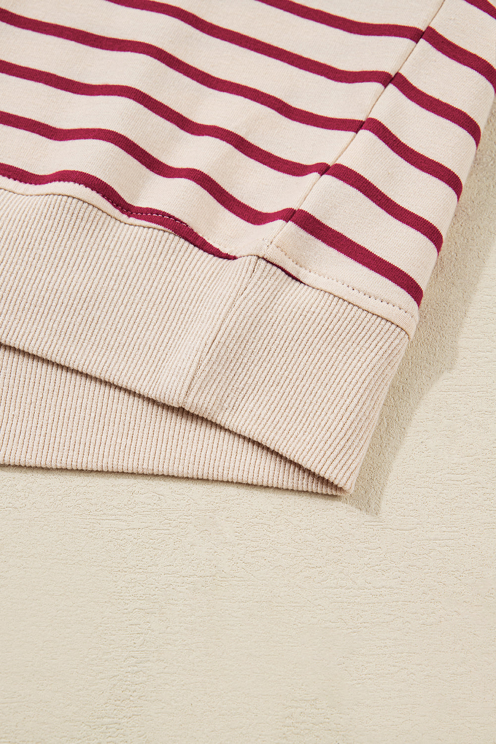 Red Stripe Collared Cropped Top & Bubble Skirt Set