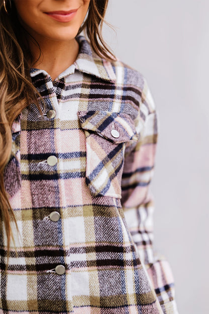 Plaid Button Down Oversized Shacket
