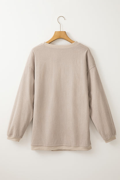 Festival Ribbed Corduroy Oversized Sweatshirt