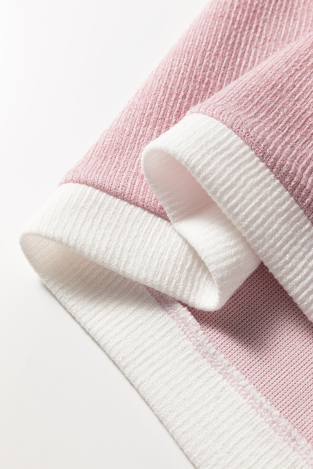Women's Knit Top with Contrast Trim and Drop Shoulder