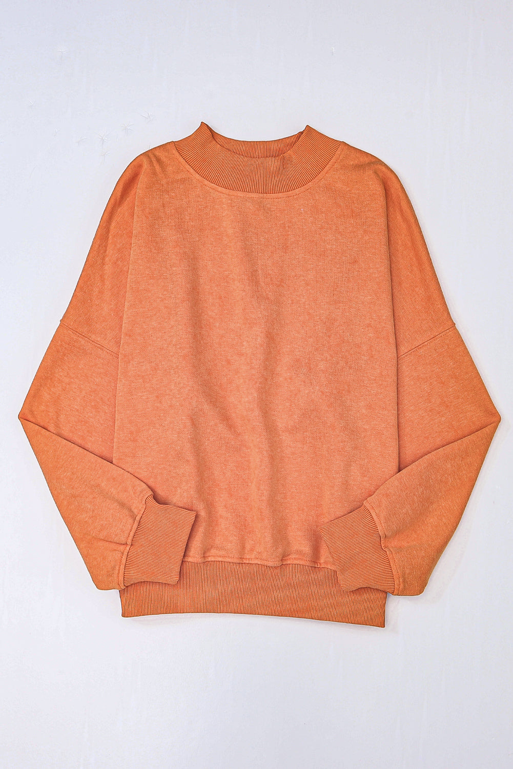 Orange Washed Drop Shoulder Crewneck Sweatshirt Oversized
