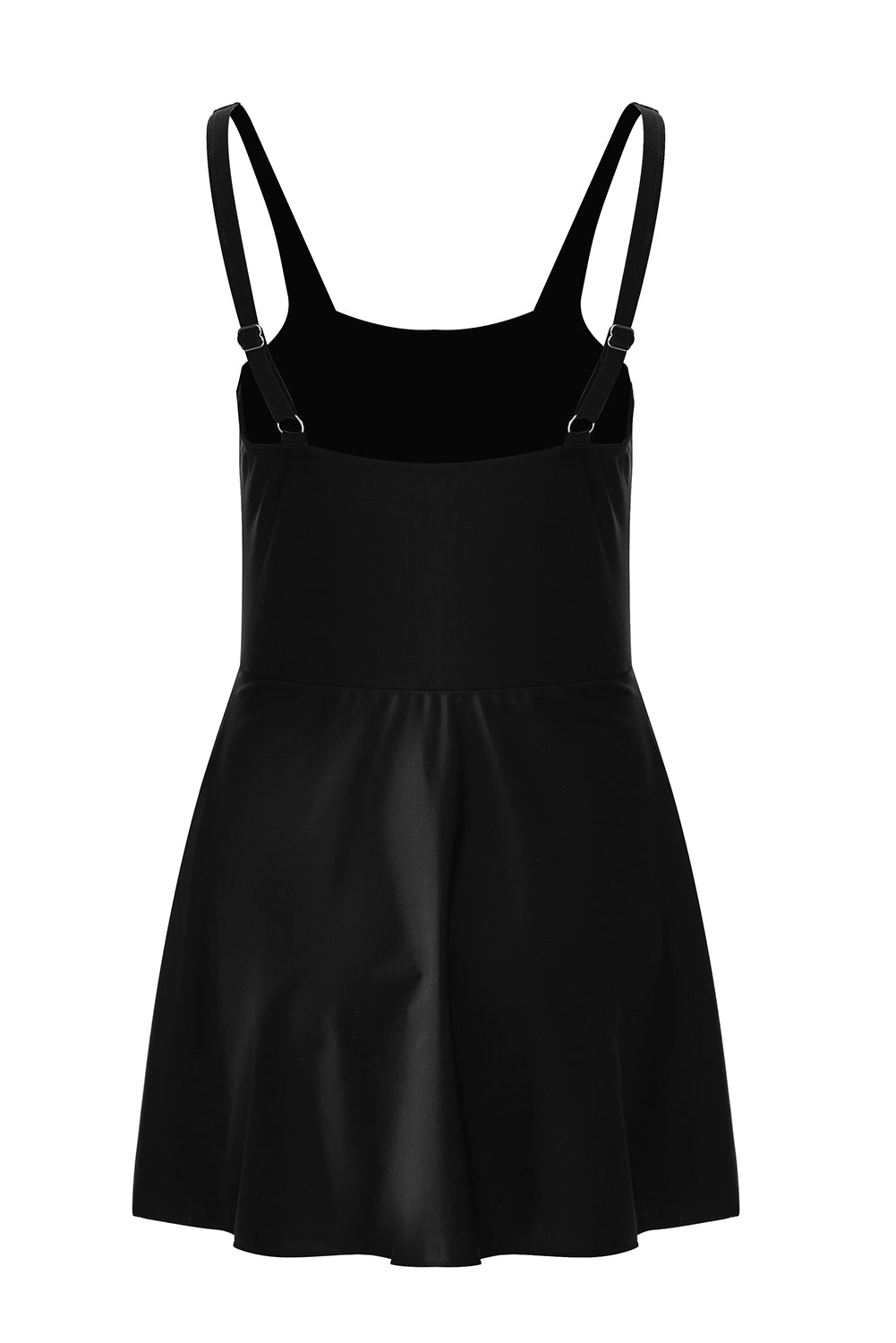 Square Neck Tie Waist One Piece Swim Dress Swimwear