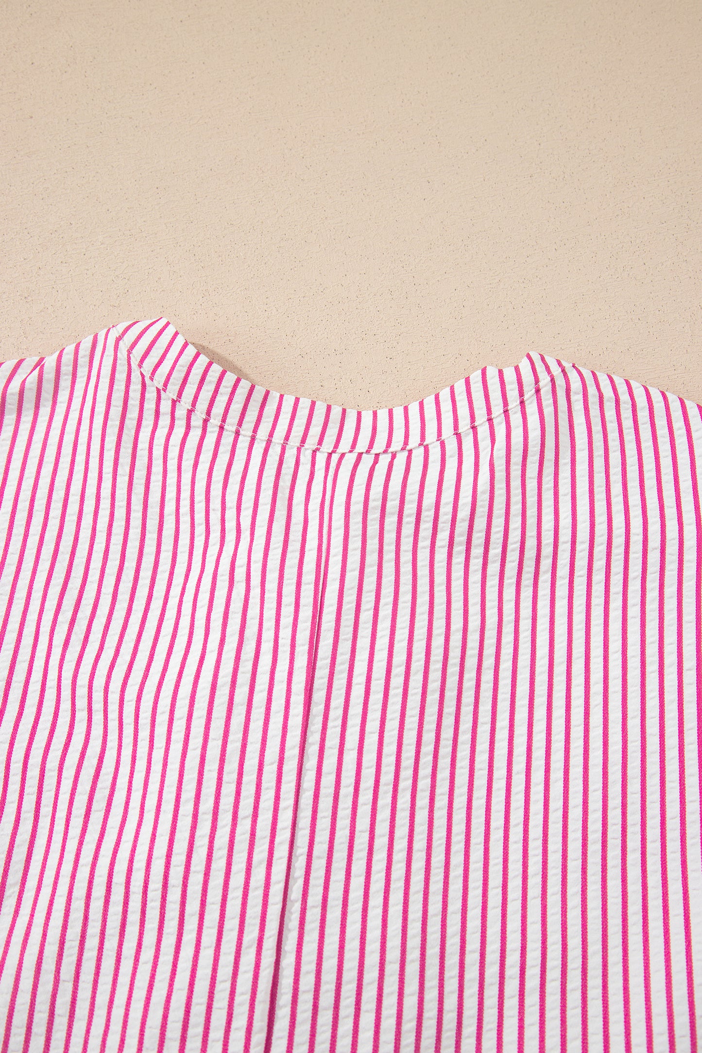 Black Stripe Ruffle Half-Button Short Sleeve Maxi Dress